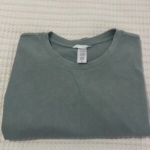 BRAND NEW GREEN WAFFLE-KNIT SHIRT